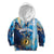 Custom Argentina Football Kid Hoodie La Albiceleste Marble Sky Version
