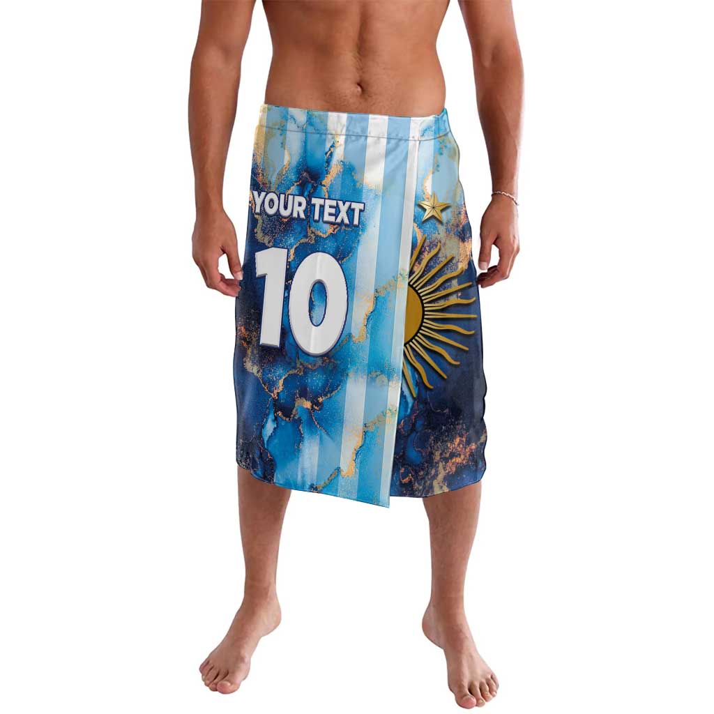 Custom Argentina Football Lavalava La Albiceleste Marble Sky Version