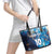 Custom Argentina Football Leather Tote Bag La Albiceleste Marble Sky Version