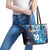Custom Argentina Football Leather Tote Bag La Albiceleste Marble Sky Version