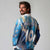 Custom Argentina Football Long Sleeve Polo Shirt La Albiceleste Marble Sky Version