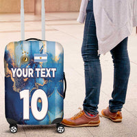 Custom Argentina Football Luggage Cover La Albiceleste Marble Sky Version