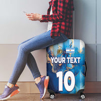 Custom Argentina Football Luggage Cover La Albiceleste Marble Sky Version