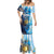 Custom Argentina Football Mermaid Dress La Albiceleste Marble Sky Version