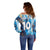 Custom Argentina Football Off Shoulder Sweater La Albiceleste Marble Sky Version