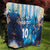 Custom Argentina Football Quilt La Albiceleste Marble Sky Version
