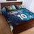 Custom Argentina Football Quilt Bed Set La Albiceleste Marble Sky Version
