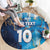 Custom Argentina Football Round Carpet La Albiceleste Marble Sky Version