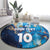 Custom Argentina Football Round Carpet La Albiceleste Marble Sky Version