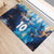 Custom Argentina Football Rubber Doormat La Albiceleste Marble Sky Version