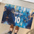 Custom Argentina Football Rubber Doormat La Albiceleste Marble Sky Version