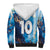 Custom Argentina Football Sherpa Hoodie La Albiceleste Marble Sky Version