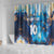 Custom Argentina Football Shower Curtain La Albiceleste Marble Sky Version