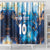 Custom Argentina Football Shower Curtain La Albiceleste Marble Sky Version