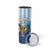 Custom Argentina Football Skinny Tumbler La Albiceleste Marble Sky Version