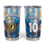 Custom Argentina Football Tumbler Cup La Albiceleste Marble Sky Version