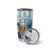 Custom Argentina Football Tumbler Cup La Albiceleste Marble Sky Version