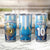 Custom Argentina Football Tumbler Cup La Albiceleste Marble Sky Version