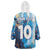 Custom Argentina Football Wearable Blanket Hoodie La Albiceleste Marble Sky Version