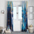 Custom Argentina Football Window Curtain La Albiceleste Marble Sky Version