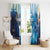 Custom Argentina Football Window Curtain La Albiceleste Marble Sky Version
