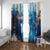 Custom Argentina Football Window Curtain La Albiceleste Marble Sky Version