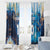 Custom Argentina Football Window Curtain La Albiceleste Marble Sky Version