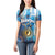 Custom Argentina Football Women Polo Shirt La Albiceleste Marble Sky Version