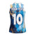 Custom Argentina Football Women Sleeveless Polo Shirt La Albiceleste Marble Sky Version