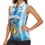 Custom Argentina Football Women Sleeveless Polo Shirt La Albiceleste Marble Sky Version