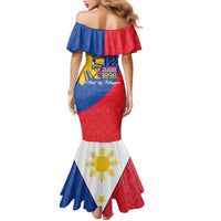 Philippines Independence Day Family Matching Mermaid Dress and Hawaiian Shirt Araw ng Kalayaan Polynesian Sun and YAKAN Pattern
