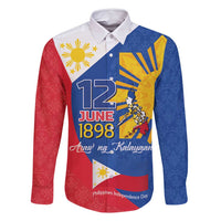 Philippines Independence Day Family Matching Off Shoulder Maxi Dress and Hawaiian Shirt Araw ng Kalayaan Polynesian Sun and YAKAN Pattern