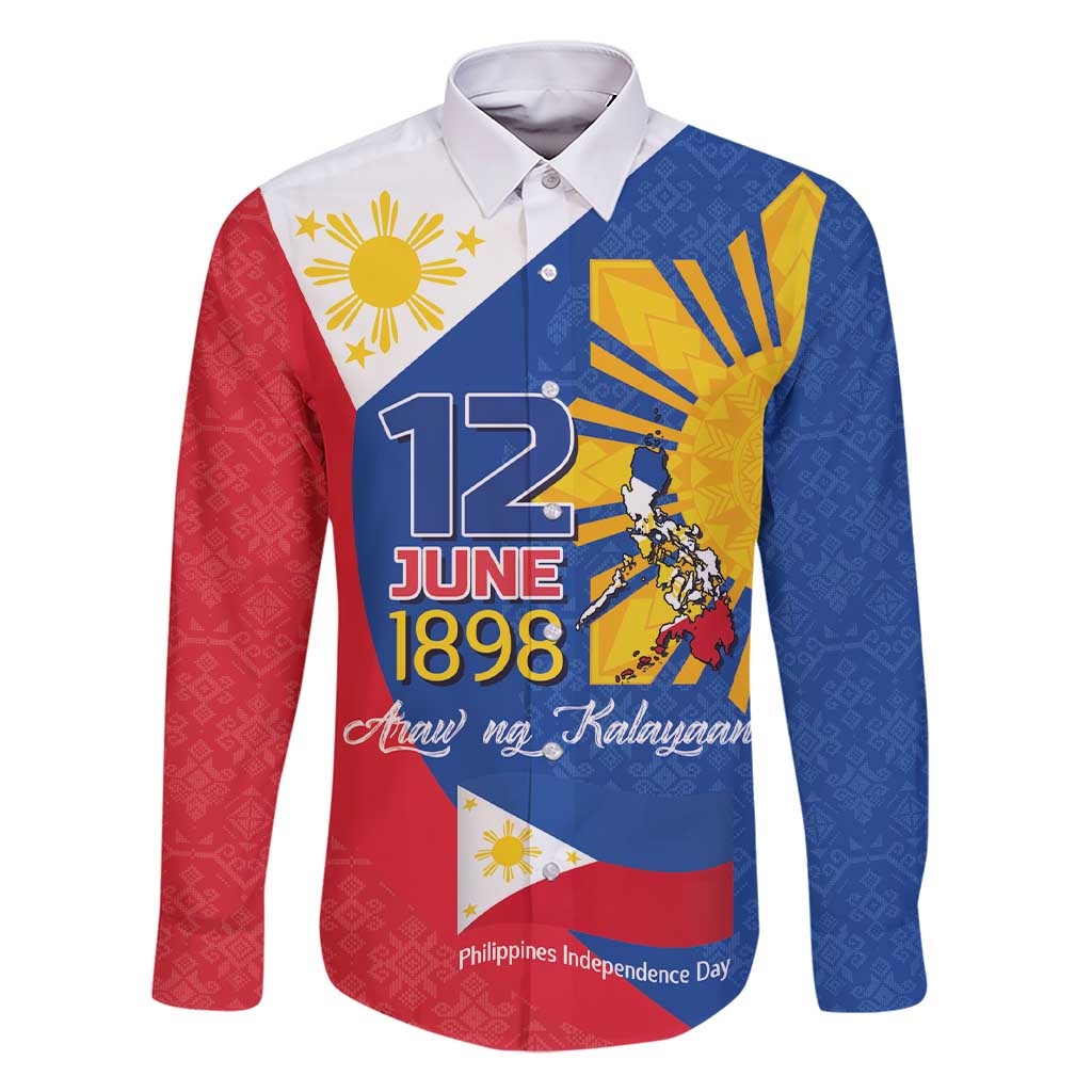 Philippines Independence Day Family Matching Short Sleeve Bodycon Dress and Hawaiian Shirt Araw ng Kalayaan Polynesian Sun and YAKAN Pattern