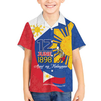 Philippines Independence Day Family Matching Summer Maxi Dress and Hawaiian Shirt Araw ng Kalayaan Polynesian Sun and YAKAN Pattern