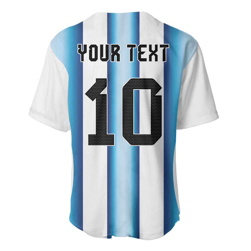 Custom Argentina Football Baseball Jersey Blokecore-La Albiceleste with Japanese Culture Embroidery Effect