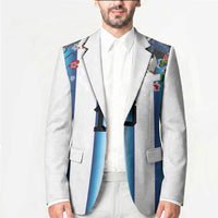 Custom Argentina Football Blazer Blokecore-La Albiceleste with Japanese Culture Embroidery Effect