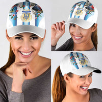 Argentina Football Classic Cap Blokecore-La Albiceleste with Japanese Culture Embroidery Effect