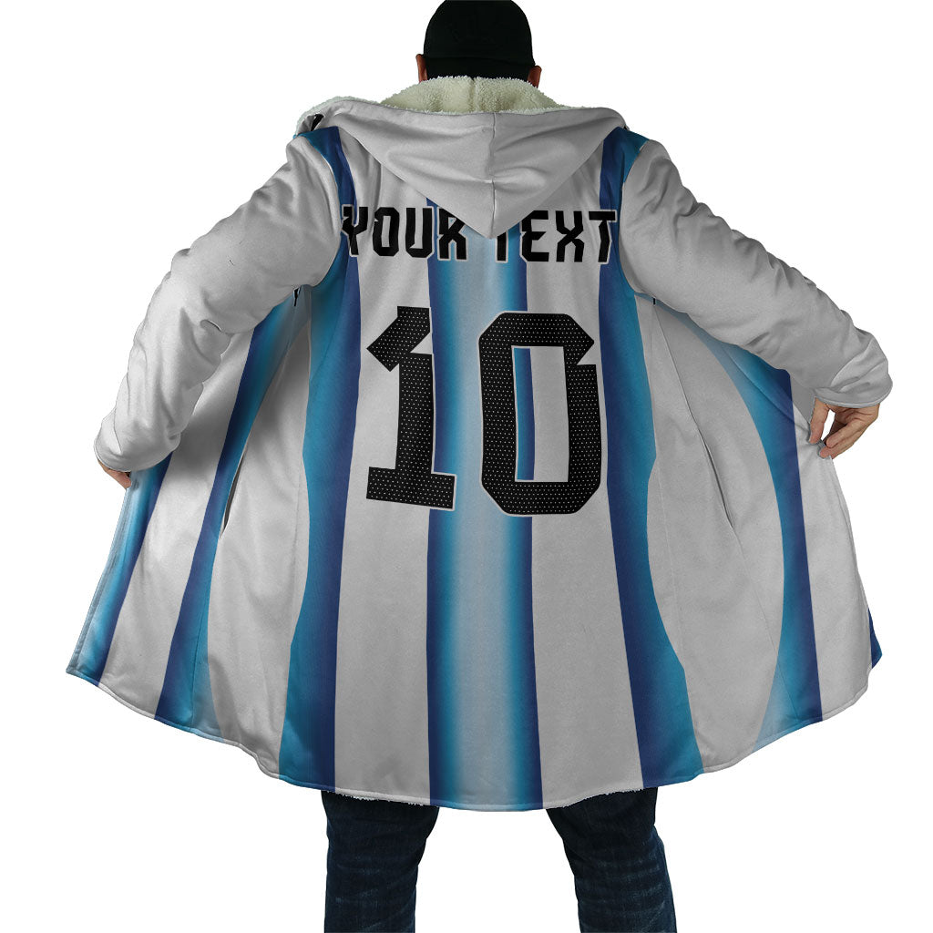 Custom Argentina Football Cloak Blokecore-La Albiceleste with Japanese Culture Embroidery Effect