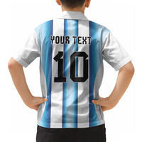 Custom Argentina Football Hawaiian Shirt Blokecore-La Albiceleste with Japanese Culture Embroidery Effect