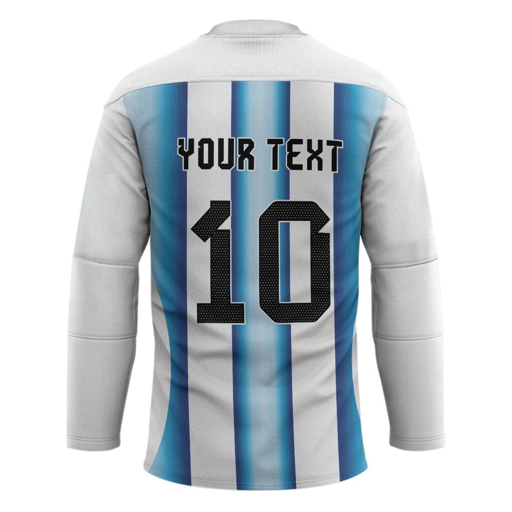 Custom Argentina Football Hockey Jersey Blokecore-La Albiceleste with Japanese Culture Embroidery Effect