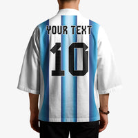 Custom Argentina Football Kimono Blokecore-La Albiceleste with Japanese Culture Embroidery Effect
