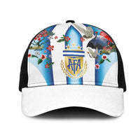 Argentina Football Mesh Trucker Cap Blokecore-La Albiceleste with Japanese Culture Embroidery Effect