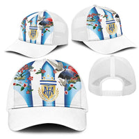 Argentina Football Mesh Trucker Cap Blokecore-La Albiceleste with Japanese Culture Embroidery Effect