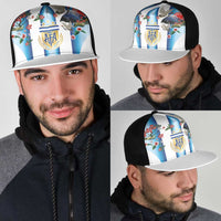 Argentina Football Mesh Trucker Cap Blokecore-La Albiceleste with Japanese Culture Embroidery Effect