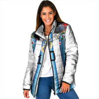 Custom Argentina Football Padded Jacket Blokecore-La Albiceleste with Japanese Culture Embroidery Effect