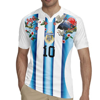 Custom Argentina Football Rugby Jersey Blokecore-La Albiceleste with Japanese Culture Embroidery Effect