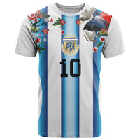 Custom Argentina Football T Shirt Blokecore-La Albiceleste with Japanese Culture Embroidery Effect