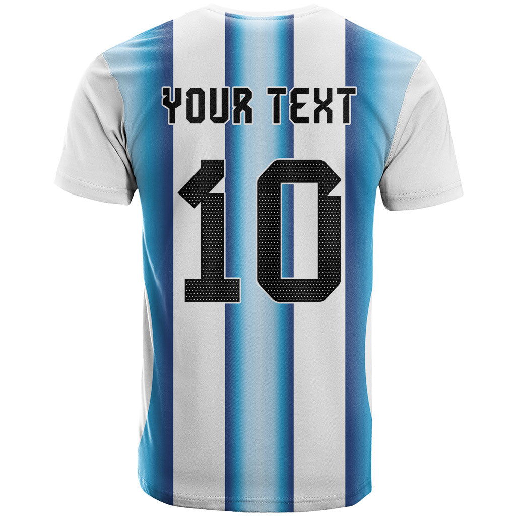 Custom Argentina Football T Shirt Blokecore-La Albiceleste with Japanese Culture Embroidery Effect