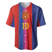 Custom Spain Football Baseball Jersey Blaugrana Mosaic-Inspired Barcelona Architecture