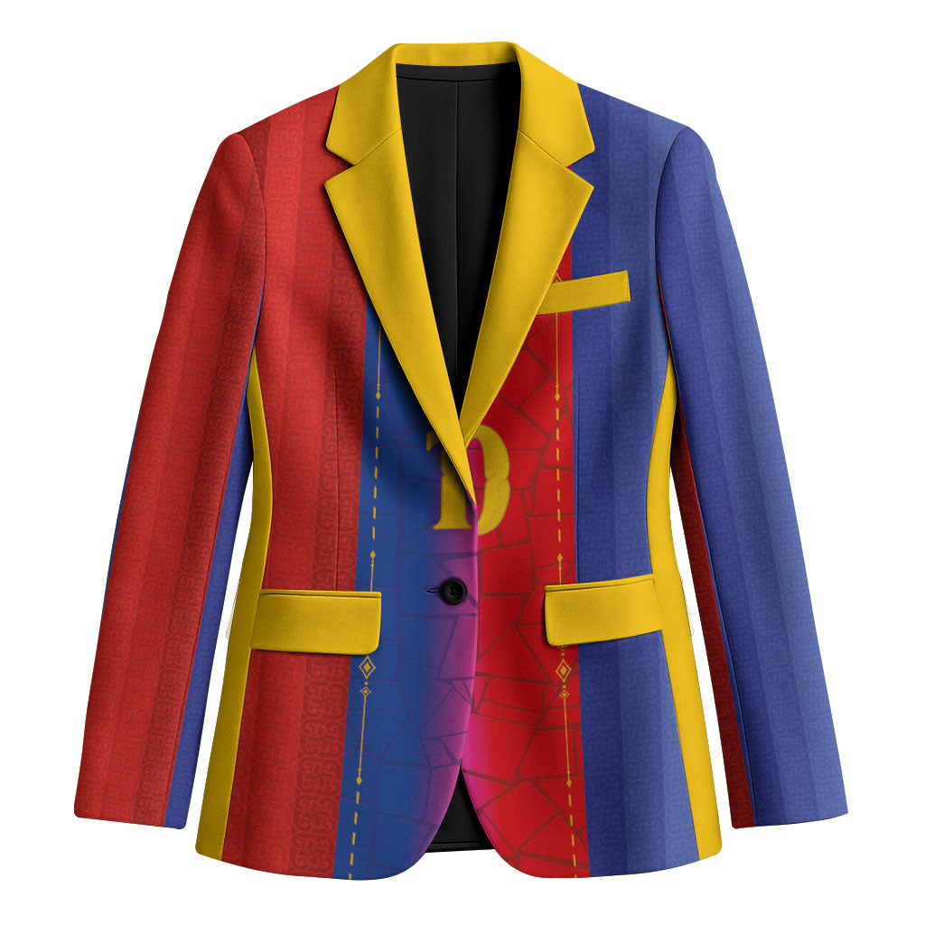Custom Spain Football Blazer Blaugrana Mosaic-Inspired Barcelona Architecture